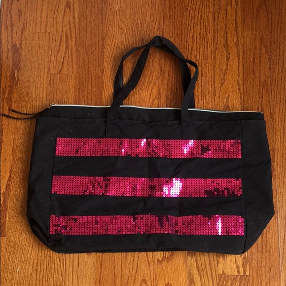 Pink Sequence Victoria's Secret Tote Bag - Picture 3 of 4